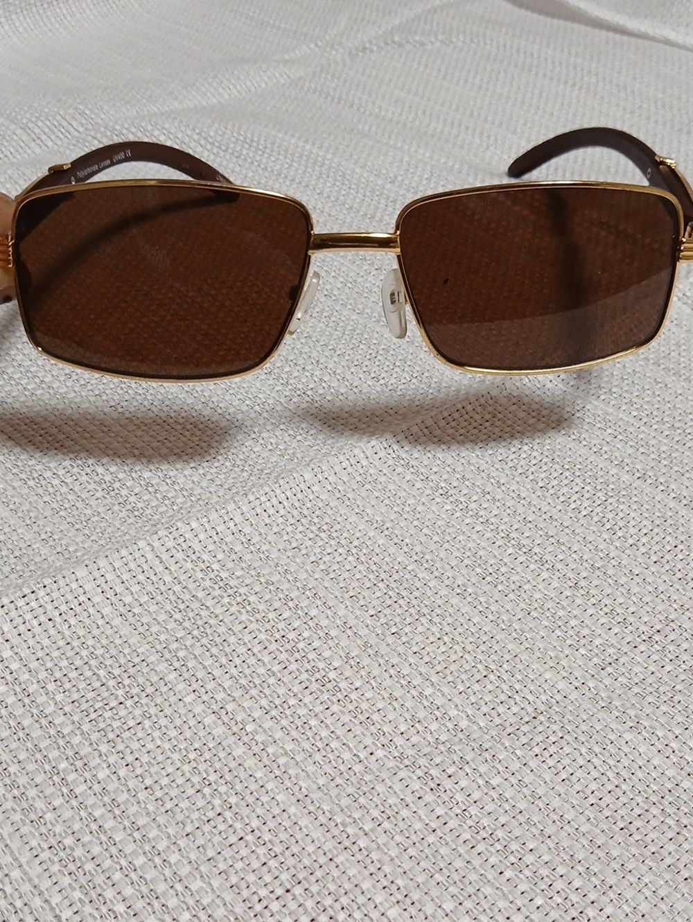 Gold Frame Sunglasses with Brown Lenses